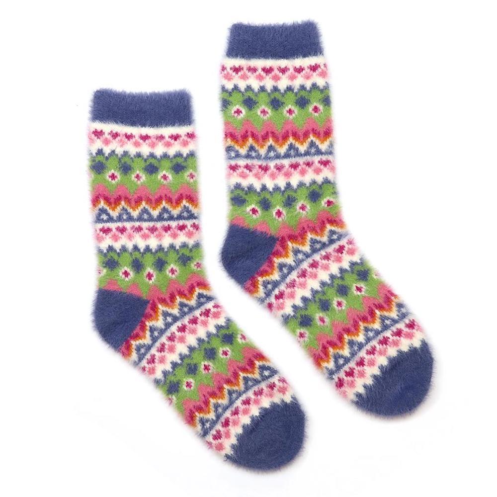 Peace of Mind Zigzag Socks Imogen Fluffy Scandi